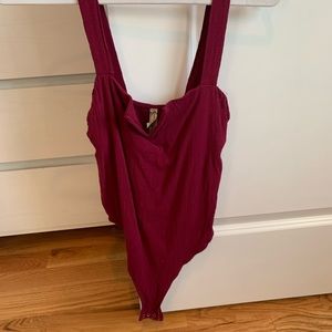 Free people maroon bodysuit